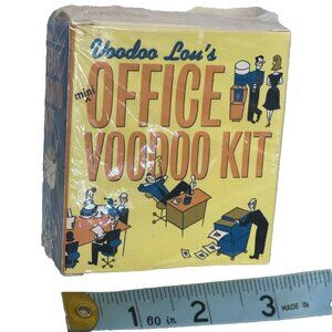 Voodoo Lou’s Mini Office Voodoo Doll Kit Gag Gift with Pin & Spellbook NIB